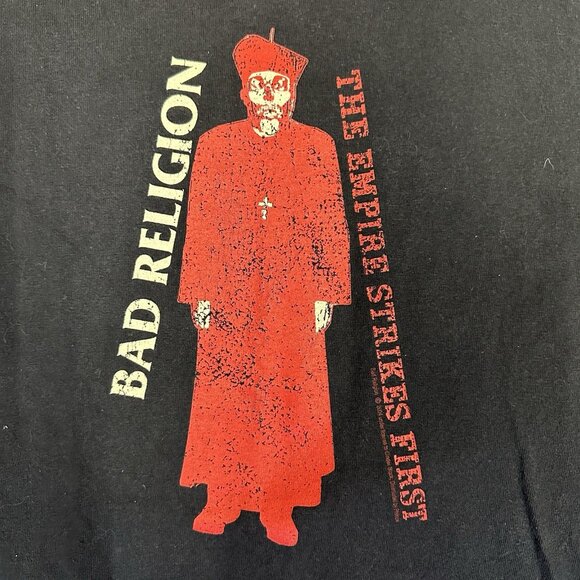 Vintage Bad Religion T-shirt The Empire Strikes First Shirt L Y2K Punk Rock - Picture 3 of 7
